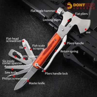15 in 1 Multifunction Claw Hammer and Plier, Screw drivers, knives, Perfect of Everyday use.