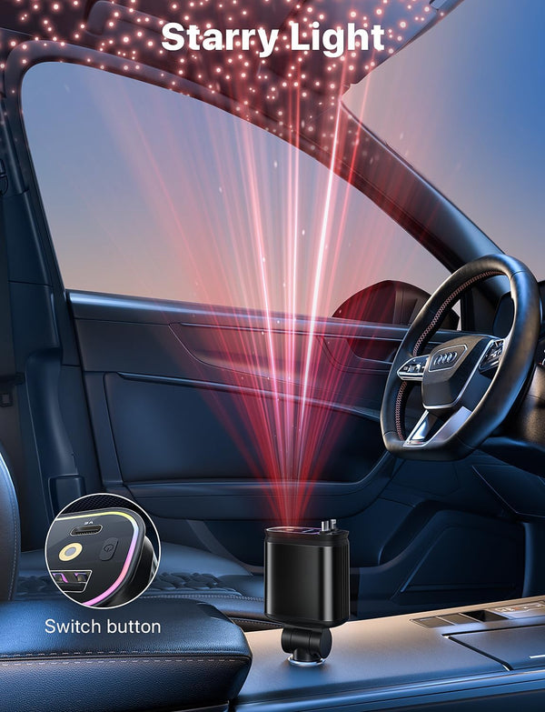 Starlight In Car Roof 4 in 1 Retractable Car Charger