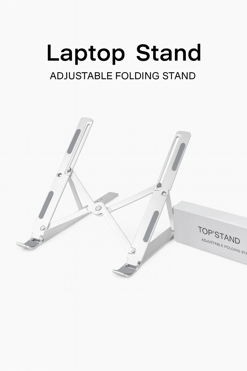 Adjustable Aluminum Laptop Stand – Portable & Foldable Notebook Holder"