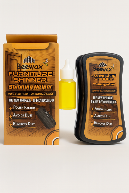 "Beewax Furniture Shiner – Multifunctional Wood Polish & Dust Remover Sponge Kit"
