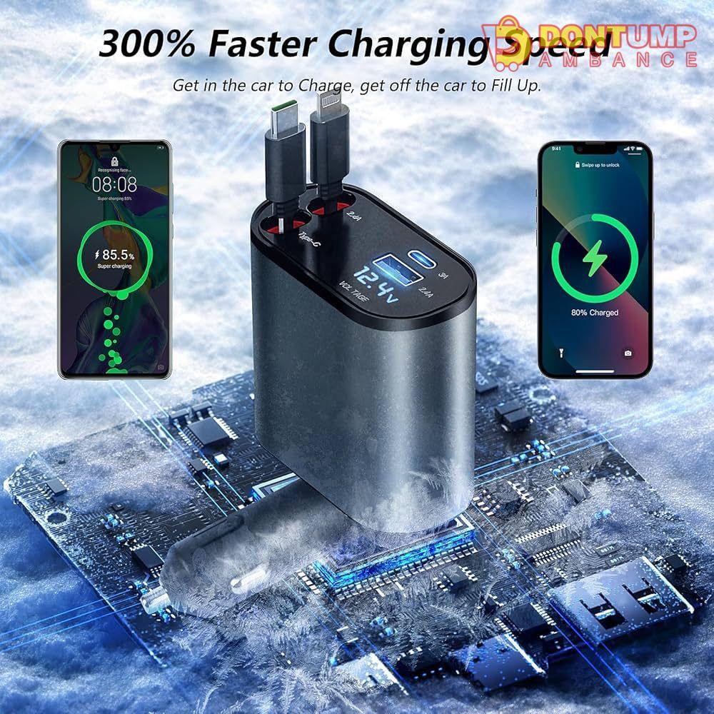 Dontump™ 4-In-1 Retractable Car Charger-120W