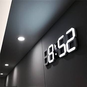 "Modern 3D LED Wall Clock – Digital Large Display, Stylish Home & Office Decor"