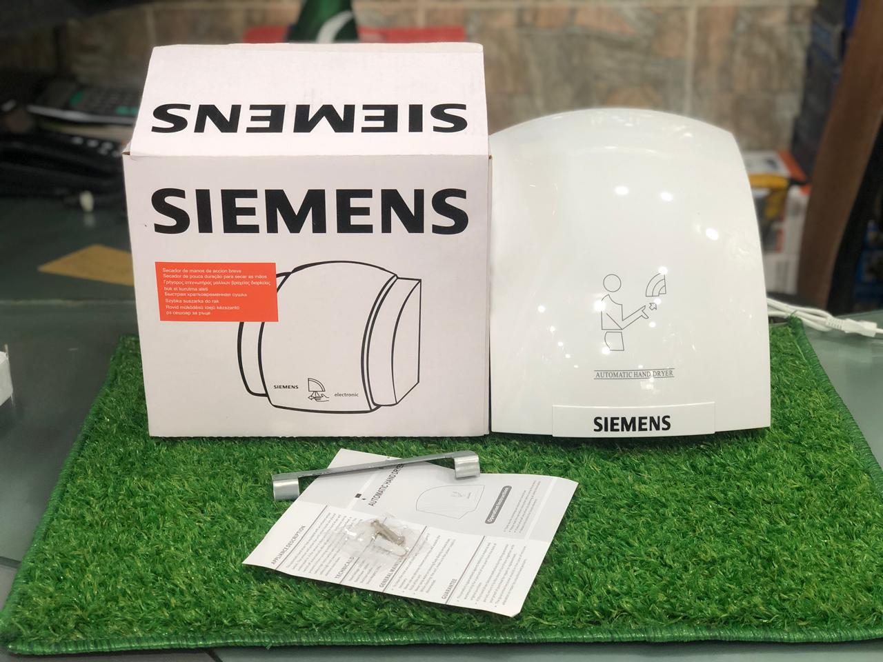 "Siemens Automatic Hand Dryer – High-Speed Warm Air Drying Machine for Bathrooms & Offices"